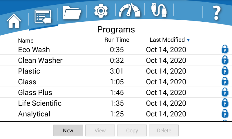 CleanWorks Programs Screen